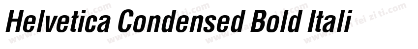 Helvetica Condensed Bold Italic字体转换
